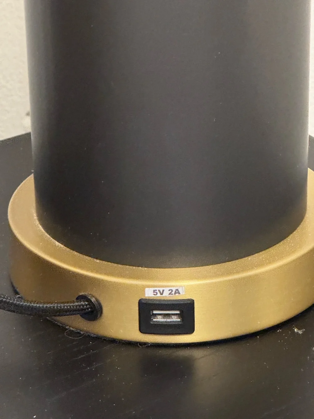 West Elm Pillar Table Lamp Base Dark Bronze Brass 25